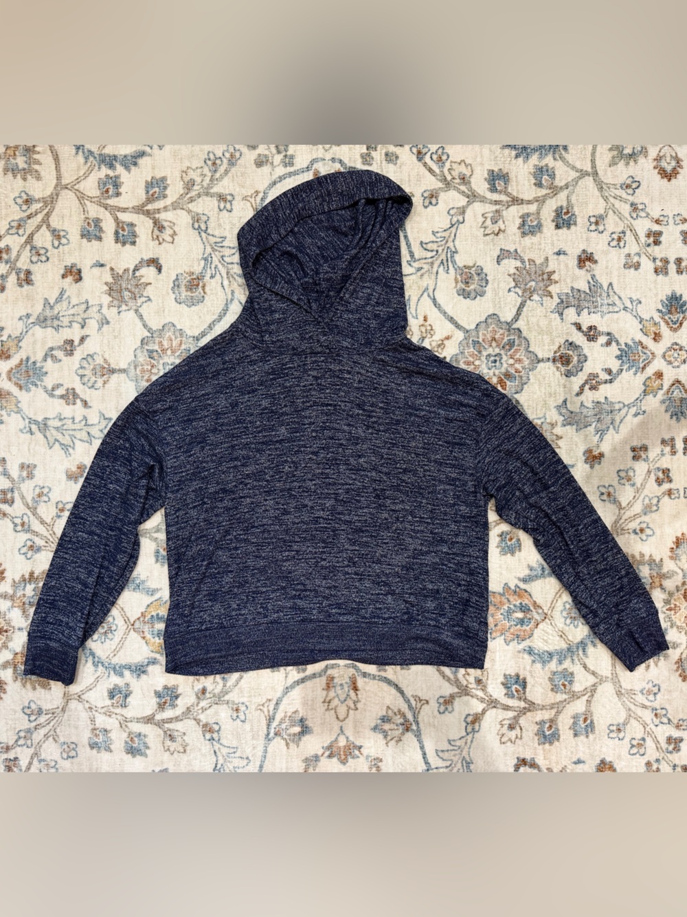 GAP Blue Marled Crewneck Hoodie Sweater